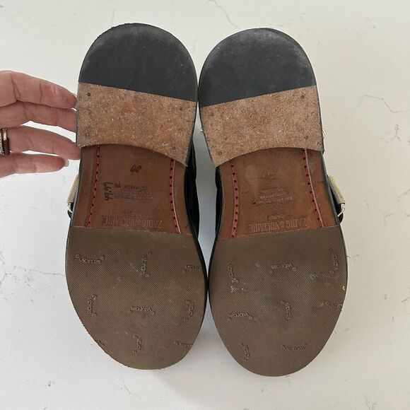 ZADIG & VOLTAIRE PARIS STUDDED HARNESS LEATHER ANKLE BOOTIES SZ 36 5.5 Steampunk - Picture 10 of 14